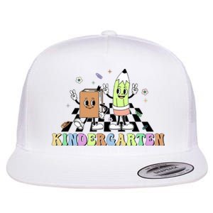 Kindergarten Teacher Life Cute Funny School Flat Bill Trucker Hat