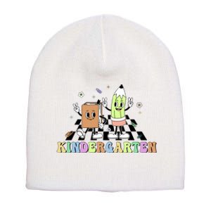 Kindergarten Teacher Life Cute Funny School Short Acrylic Beanie