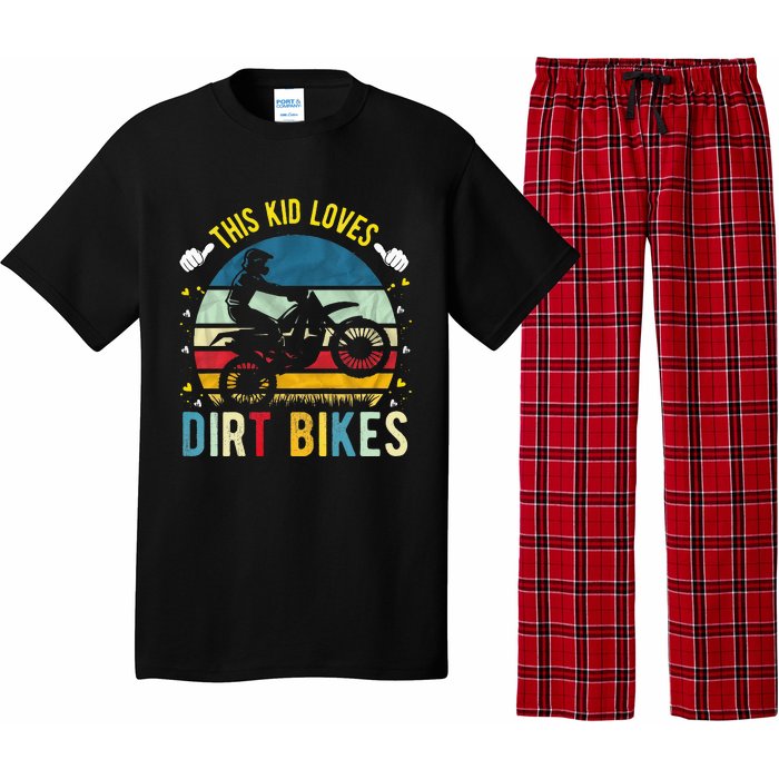 Kids This Loves Dirt Bikes Motocross Dirt Bike Pajama Set