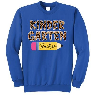 Kindergarten Teacher Leopard Print Gift Sweatshirt