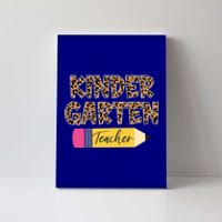 Kindergarten Teacher Leopard Print Gift Canvas