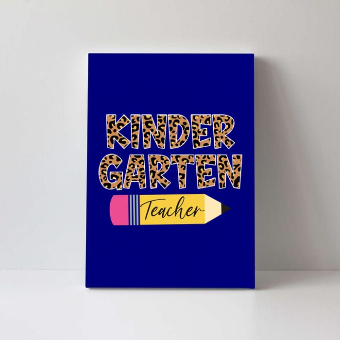 Kindergarten Teacher Leopard Print Gift Canvas