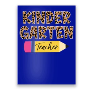 Kindergarten Teacher Leopard Print Gift Poster