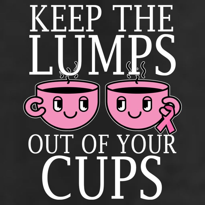 Keep The Lumps Out Of Your Cups Breast Cancer 7 Panel Mesh Trucker Snapback Hat