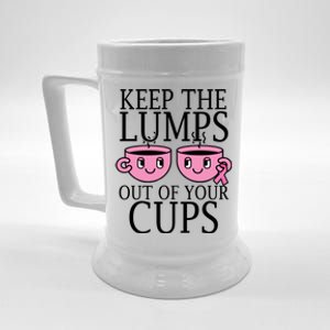 Keep The Lumps Out Of Your Cups Breast Cancer Beer Stein