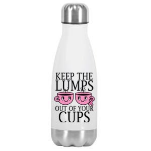 Keep The Lumps Out Of Your Cups Breast Cancer Stainless Steel Insulated Water Bottle