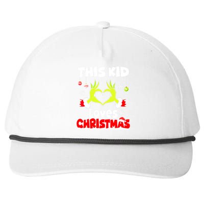 Kids This Loves Christmas Xmas Pajama Gift Snapback Five-Panel Rope Hat