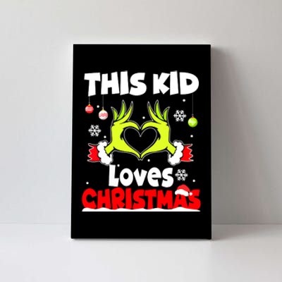 Kids This Loves Christmas Xmas Pajama Gift Canvas