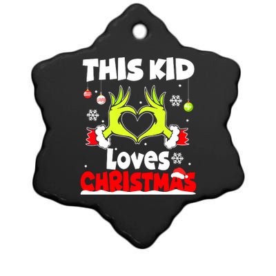 Kids This Loves Christmas Xmas Pajama Gift Ceramic Star Ornament