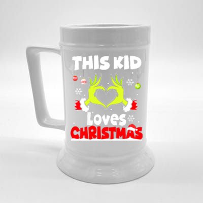 Kids This Loves Christmas Xmas Pajama Gift Beer Stein