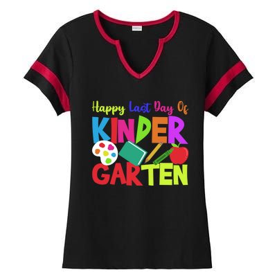 Kindergarten Teacher Last Day Of Kindergarten Meaningful Gift Ladies Halftime Notch Neck Tee