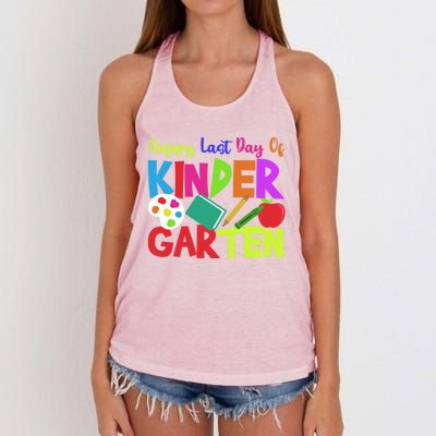 Kindergarten Teacher Last Day Of Kindergarten Meaningful Gift Women's Knotted Racerback Tank