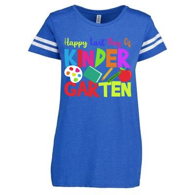 Kindergarten Teacher Last Day Of Kindergarten Meaningful Gift Enza Ladies Jersey Football T-Shirt