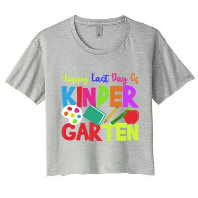 Kindergarten Teacher Last Day Of Kindergarten Meaningful Gift Women's Crop Top Tee