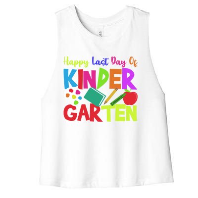 Kindergarten Teacher Last Day Of Kindergarten Meaningful Gift Women's Racerback Cropped Tank