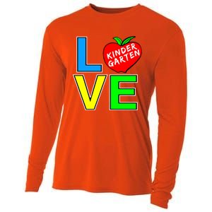 Kindergarten Teacher Love Teaching Meaningful Gift Cooling Performance Long Sleeve Crew