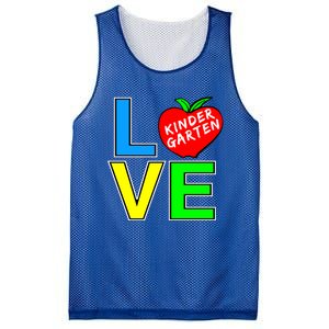 Kindergarten Teacher Love Teaching Meaningful Gift Mesh Reversible Basketball Jersey Tank