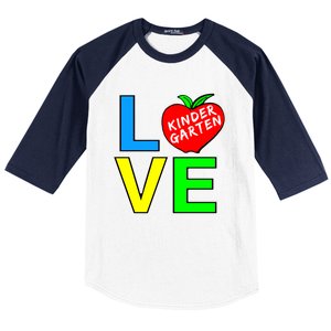 Kindergarten Teacher Love Teaching Meaningful Gift Baseball Sleeve Shirt