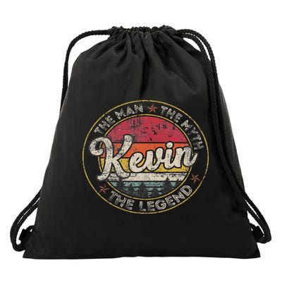 Kevin The Man The Myth The Legend Personalized Name Drawstring Bag