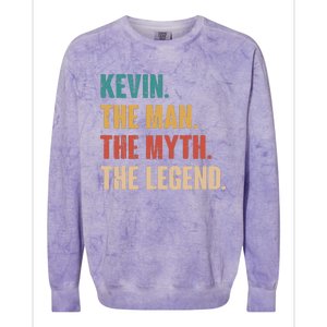 Kevin The Man The Myth The Legend Colorblast Crewneck Sweatshirt