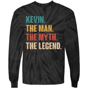 Kevin The Man The Myth The Legend Tie-Dye Long Sleeve Shirt