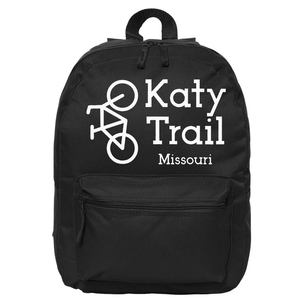 Katy Trail Missouri Biker Cyclist Wo 16 in Basic Backpack