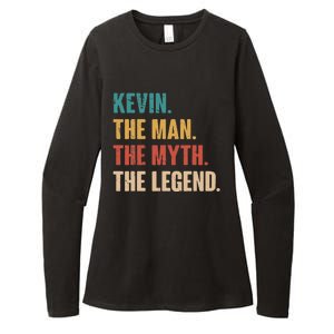 Kevin The Man The Myth The Legend Retro Gift For Kevin Womens CVC Long Sleeve Shirt