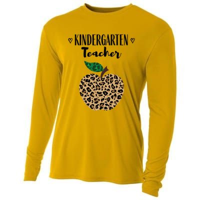 Kindergarten Teacher Meaningful Gift Apple First Day Of Kindergarten Great Gift Cooling Performance Long Sleeve Crew