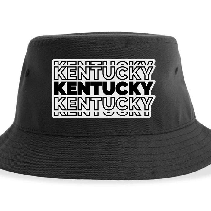 Kentucky Typography Mashup Sustainable Bucket Hat