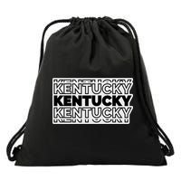 Kentucky Typography Mashup Drawstring Bag