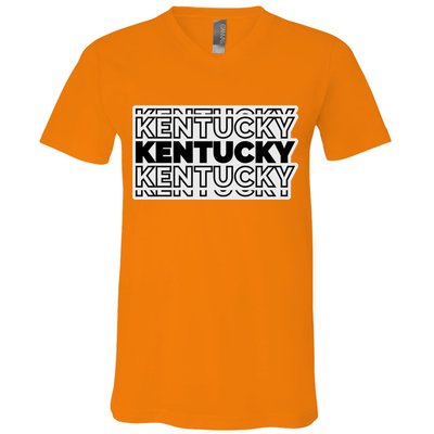 Kentucky Typography Mashup V-Neck T-Shirt