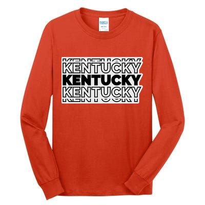 Kentucky Typography Mashup Tall Long Sleeve T-Shirt