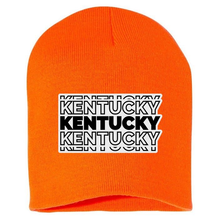 Kentucky Typography Mashup Short Acrylic Beanie
