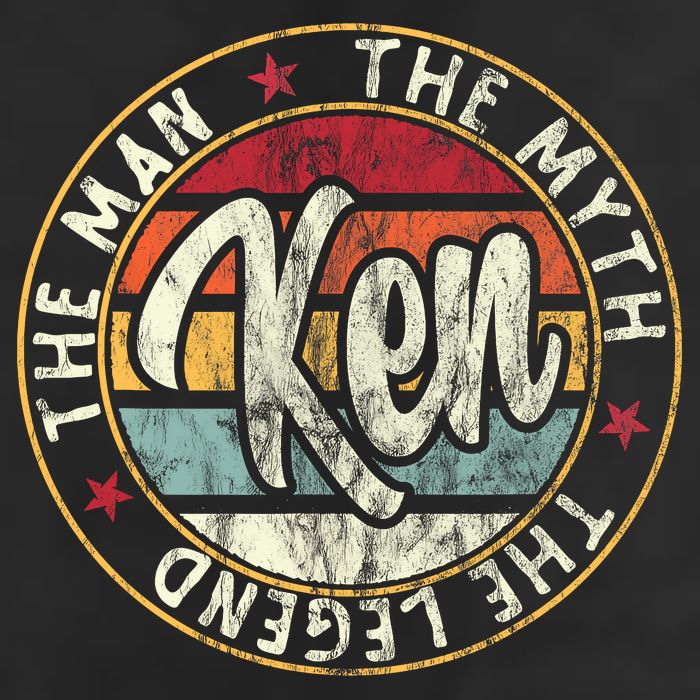Ken The Man The Myth The Legend First Name Ken 7 Panel Mesh Trucker Snapback Hat