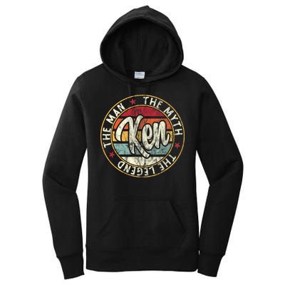 Ken The Man The Myth The Legend First Name Ken Women's Pullover Hoodie