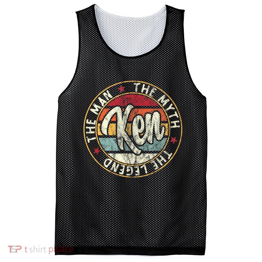 Ken The Man The Myth The Legend First Name Ken Mesh Reversible Basketball Jersey Tank