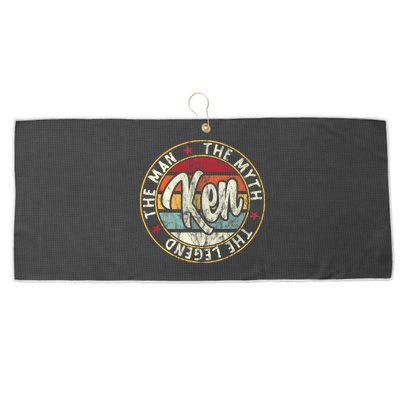Ken The Man The Myth The Legend First Name Ken Large Microfiber Waffle Golf Towel