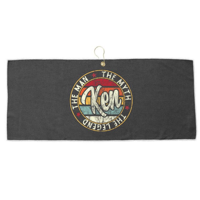 Ken The Man The Myth The Legend First Name Ken Large Microfiber Waffle Golf Towel