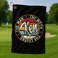 Ken The Man The Myth The Legend First Name Ken Golf Towel