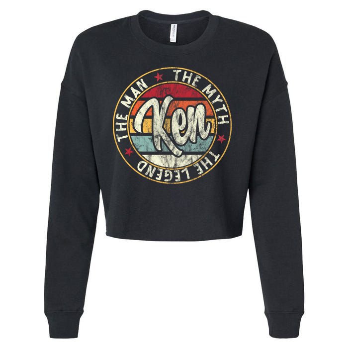 Ken The Man The Myth The Legend First Name Ken Cropped Pullover Crew