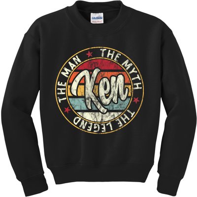 Ken The Man The Myth The Legend First Name Ken Kids Sweatshirt