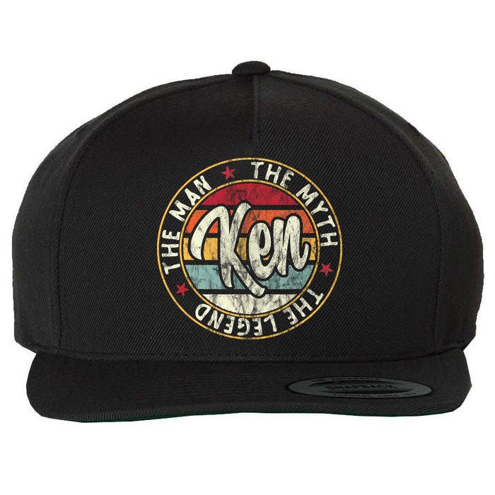 Ken The Man The Myth The Legend First Name Ken Wool Snapback Cap