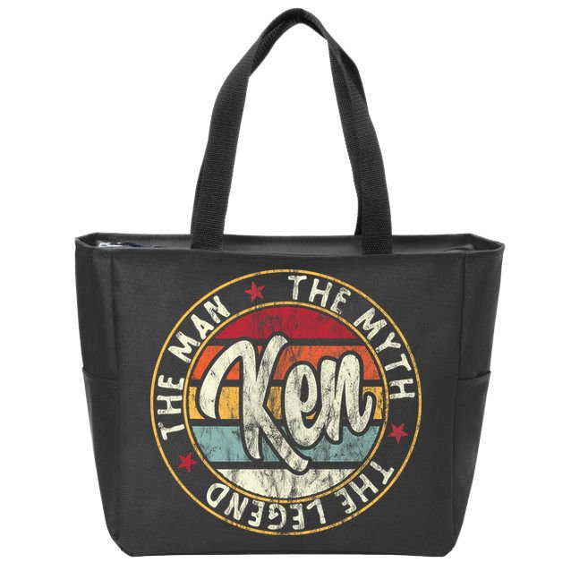 Ken The Man The Myth The Legend First Name Ken Zip Tote Bag