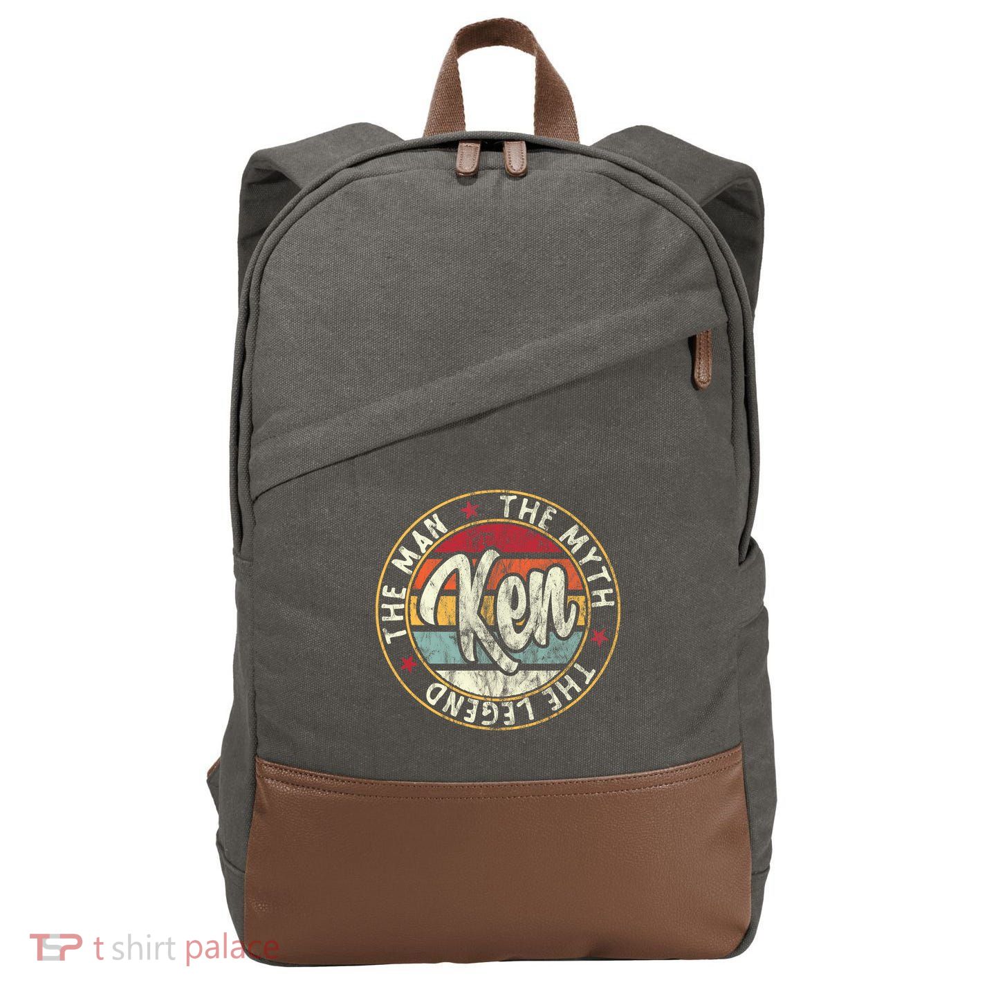 Ken The Man The Myth The Legend First Name Ken Cotton Canvas Backpack