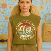 Ken The Man The Myth The Legend First Name Ken Garment-Dyed Women's Muscle Tee