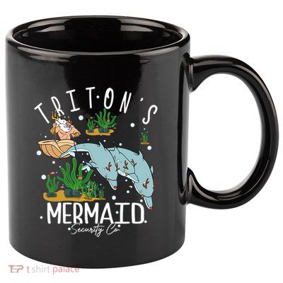 King Tritons Mermaid Security Co King Triton Christmas Little Mermaid 11oz C Handle Ceramic Mug