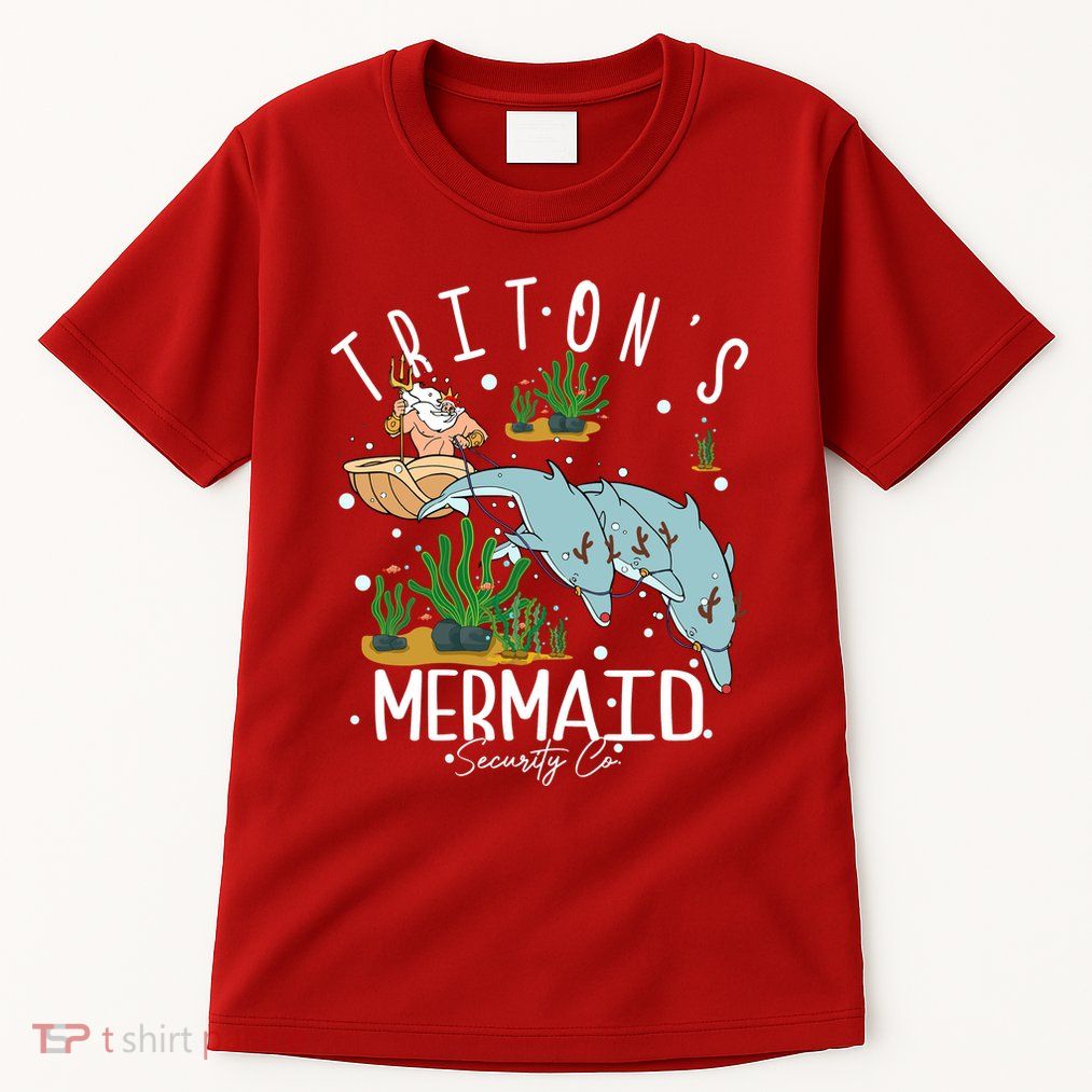 King Tritons Mermaid Security Co King Triton Christmas Little Mermaid Tall T-Shirt