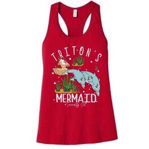 King Tritons Mermaid Security Co King Triton Christmas Little Mermaid Women's Racerback Tank