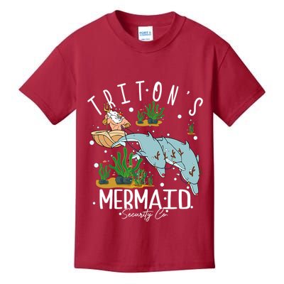 King Tritons Mermaid Security Co King Triton Christmas Little Mermaid Kids T-Shirt