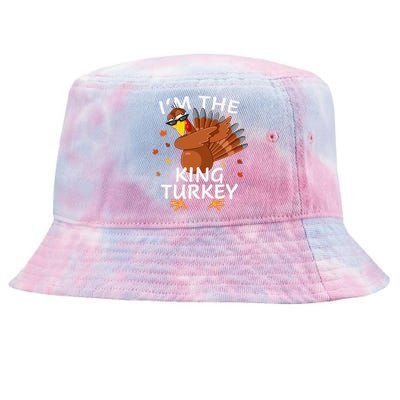 King Turkey Matching Outfit Thanksgiving Pajamas Family Tie-Dyed Bucket Hat